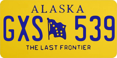 AK license plate GXS539
