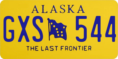 AK license plate GXS544