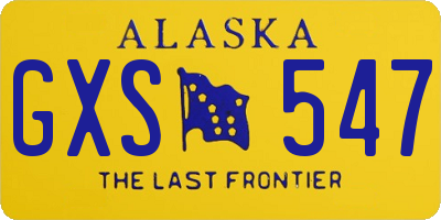 AK license plate GXS547