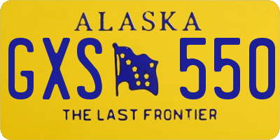 AK license plate GXS550