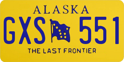 AK license plate GXS551
