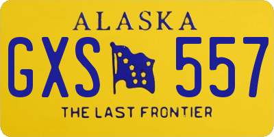 AK license plate GXS557