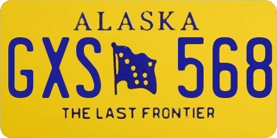 AK license plate GXS568