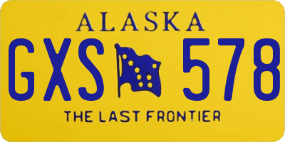 AK license plate GXS578