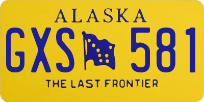 AK license plate GXS581