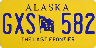 AK license plate GXS582