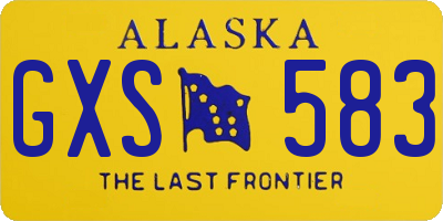 AK license plate GXS583