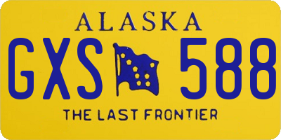 AK license plate GXS588