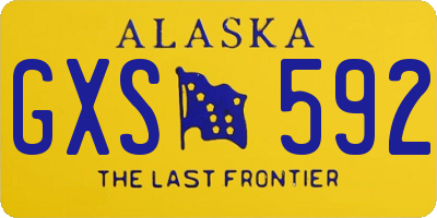 AK license plate GXS592