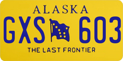 AK license plate GXS603