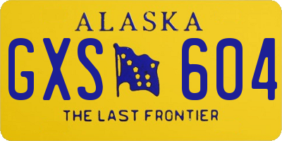AK license plate GXS604