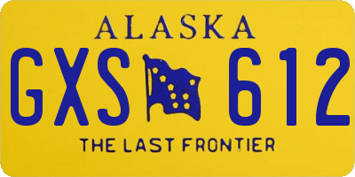 AK license plate GXS612