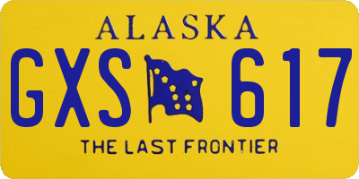 AK license plate GXS617