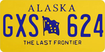AK license plate GXS624