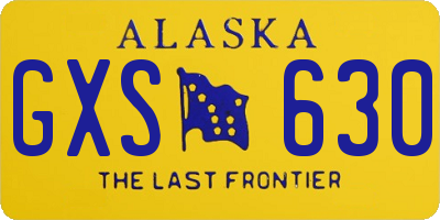 AK license plate GXS630