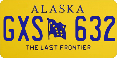 AK license plate GXS632