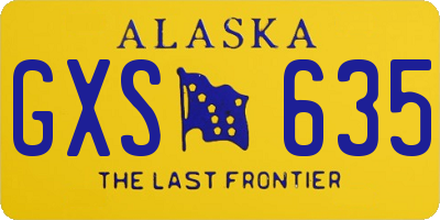 AK license plate GXS635