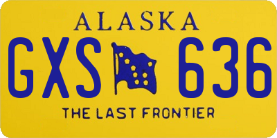 AK license plate GXS636