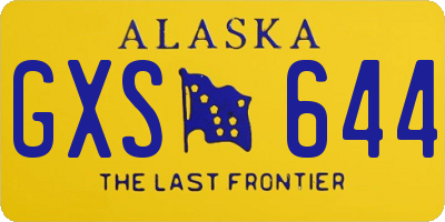 AK license plate GXS644