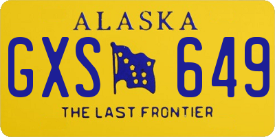 AK license plate GXS649