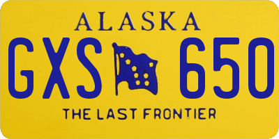 AK license plate GXS650