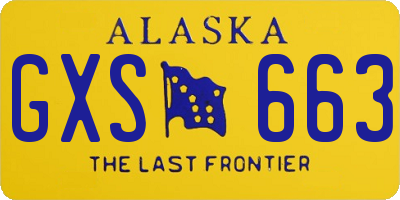 AK license plate GXS663