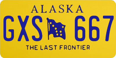 AK license plate GXS667