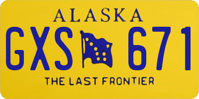 AK license plate GXS671