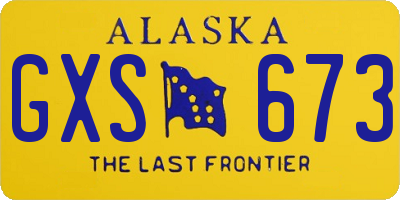 AK license plate GXS673