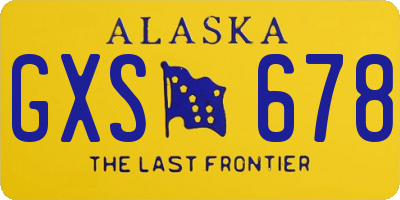 AK license plate GXS678