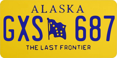 AK license plate GXS687