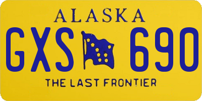 AK license plate GXS690