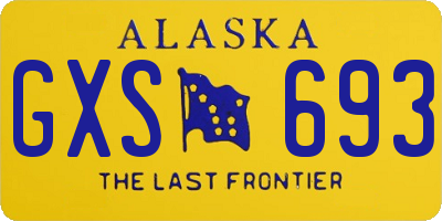 AK license plate GXS693