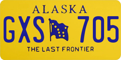 AK license plate GXS705