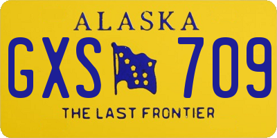 AK license plate GXS709