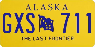 AK license plate GXS711