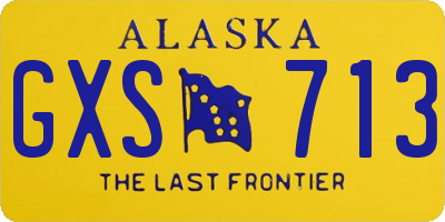 AK license plate GXS713