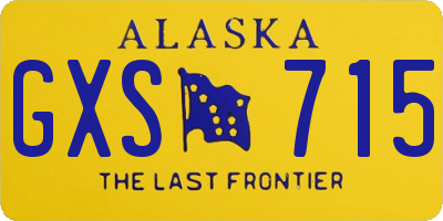 AK license plate GXS715