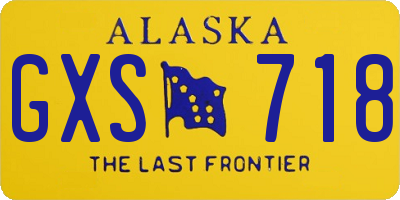 AK license plate GXS718