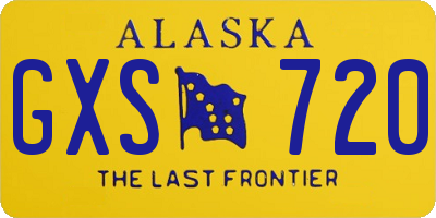 AK license plate GXS720