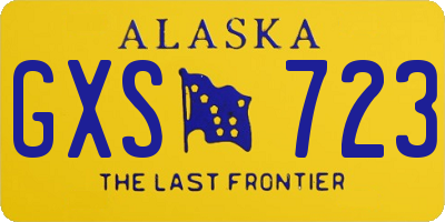 AK license plate GXS723