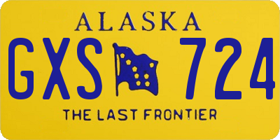 AK license plate GXS724