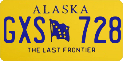 AK license plate GXS728