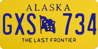 AK license plate GXS734