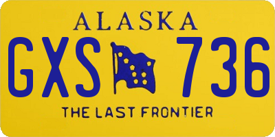 AK license plate GXS736