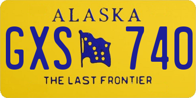 AK license plate GXS740