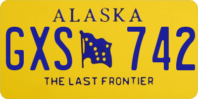 AK license plate GXS742