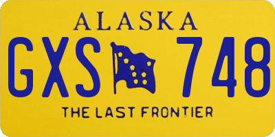 AK license plate GXS748