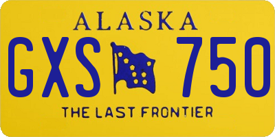 AK license plate GXS750