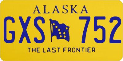 AK license plate GXS752